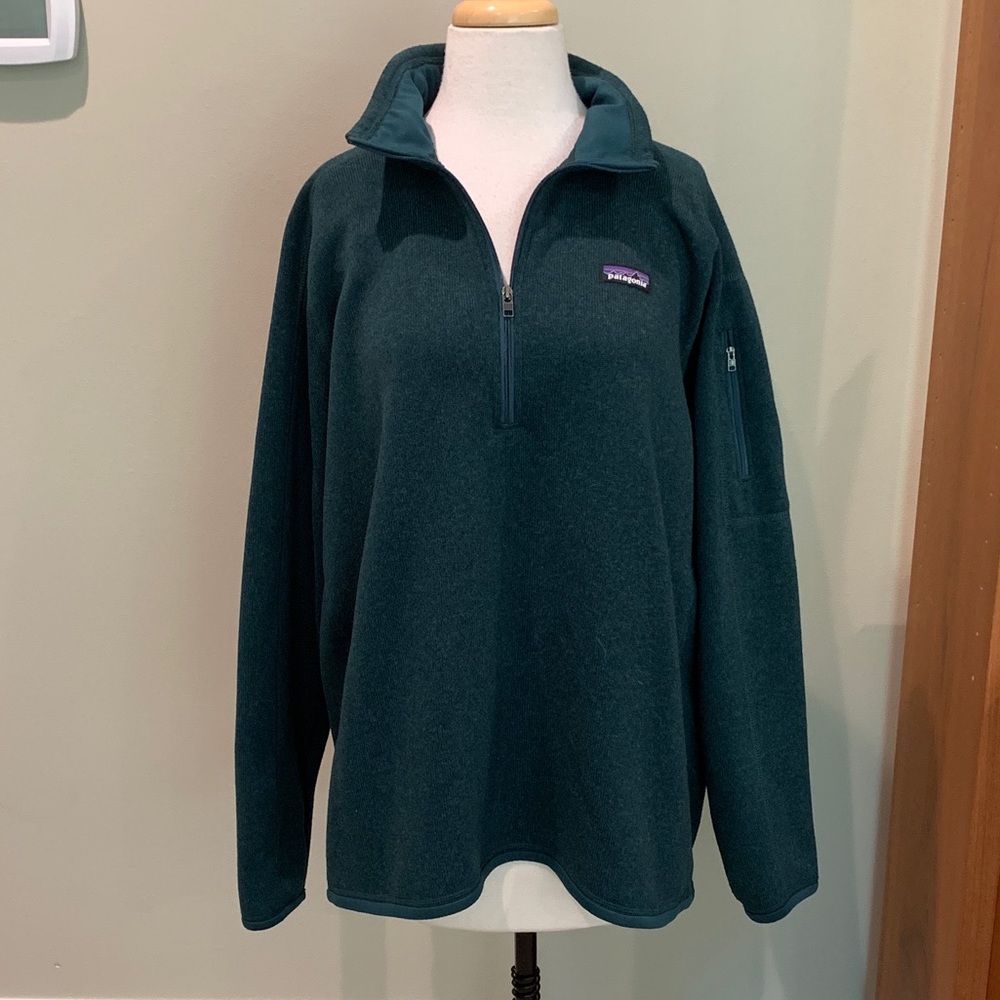 Patagonia Teal Quarter-Zip Better Sweater
